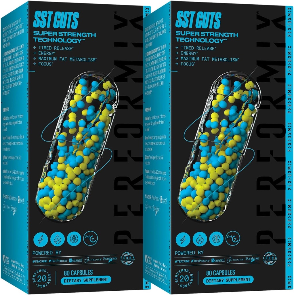 PERFORMIX - SST剪辑 - 与CLA的热成性 - 能量,焦点和混合 - 代谢支持 - 饥饿控制 - 诺特罗奇 - 工作前 - 男女 - 160名服务 - 2包