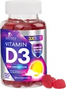 维生素D3 Gummy 5000 IU(125 mcg) - 男女膳食维生素D补充剂 - Bone, Teeth, Muscle & Immune健康支持,Highpotency VIT D3 自然的非GMO & Gluten Free - 120 Gummies