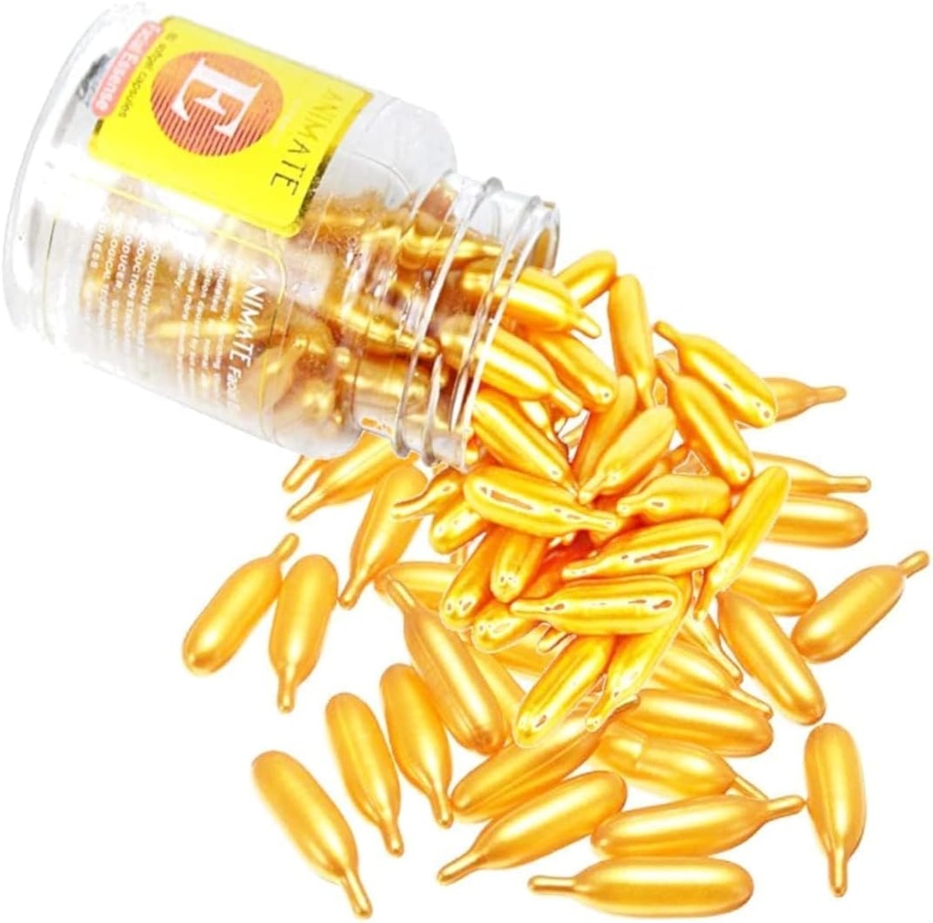面孔Pimple Glowing Skin 的维生素E Capsule 60 Capsule 每个瓶子吸附的颜色