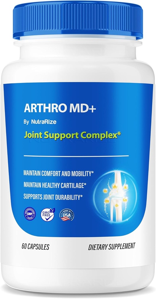 Arthro MD+ Capsules,官方Arthro MD联合支持,支持灵活性和流动性的所有自然公式,健康关节的Premium Pills,Arthro MD审查(60 Capsules)