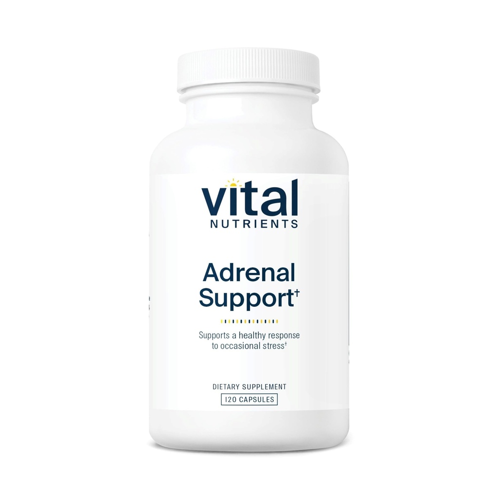 重要养分 肾上腺支持 – Gland 函数和 Cortisol 管理的肾上腺支持 – 支持能量和应激水平 – Gluten,乳品,Soy Free – 120 Capsules