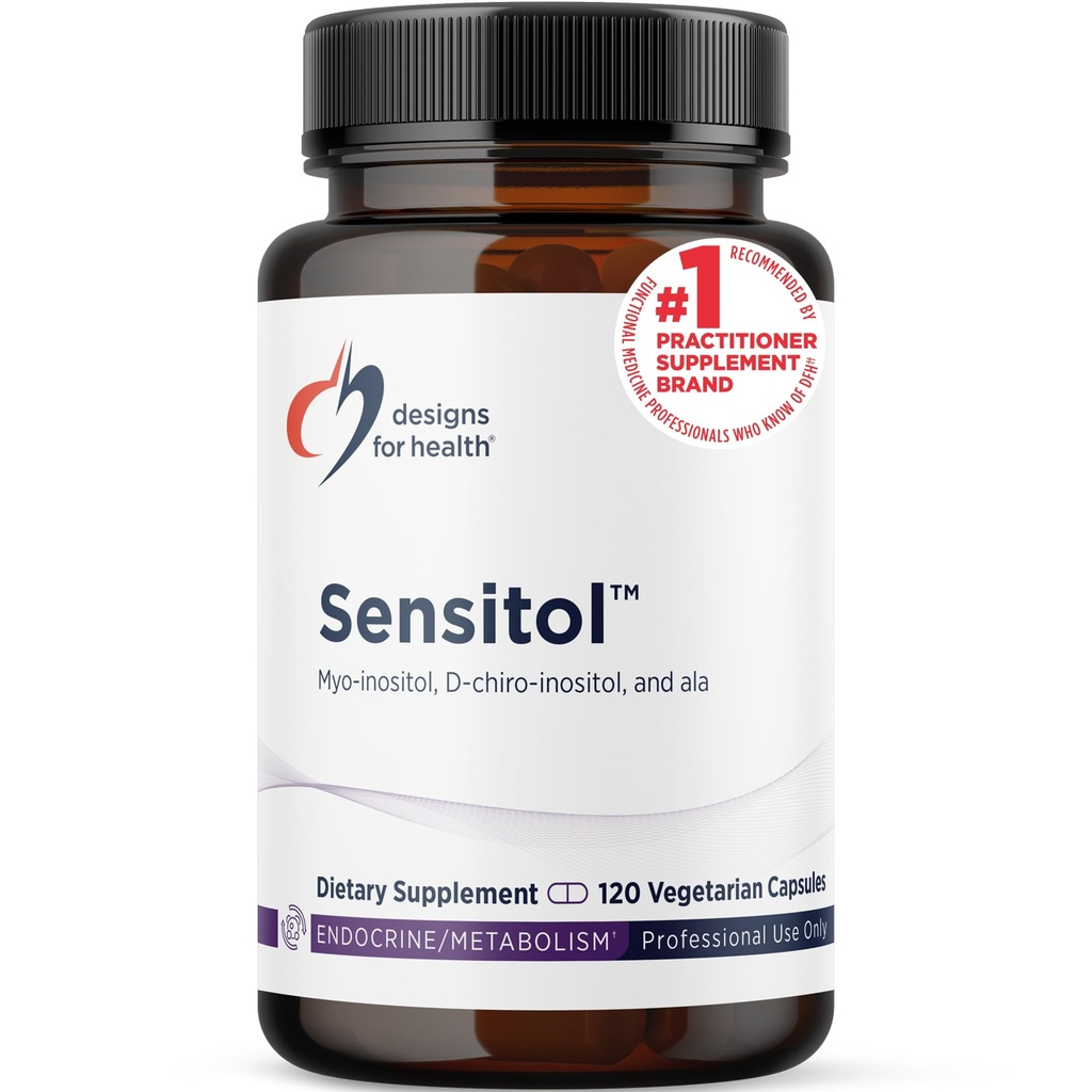 健康因诺西托尔 + ALA Capsules - Sensitol Myo-inositol(MI) + D-Chiro Inositol(DCI) 配有 Alpha Lipoic Acid - Vegan,非GMO 补充(120 Capsules)