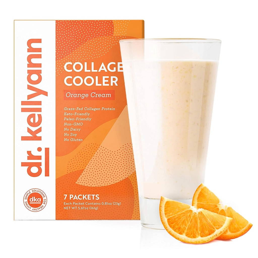 Kellian Crange Cream Keto Shake Packets (7 services) – 15g 蛋白质,草叶科拉根, Keto & Paleo-Friendly, 1 Pack