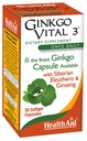健康援助 Ginkgo Virtual 3 – 与 Ginkgo Biloba, 西伯利亚 Eleuthero 和 韩国 Ginseng – 支持精神清晰与流通 – 30 软胶