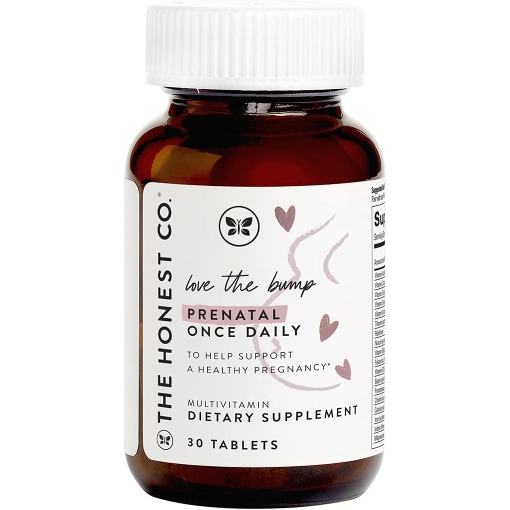 诚实公司爱的跳跃产前一度每日补充NSF认证的非GMO Multivitamin 30 计数板