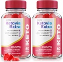(2 Pack) Ketovia Extra Gummys - Ketovia Extra ACV Gummys, Ketovia ACV Gummys 高级体重损失, 最大强度补充, Ketovia Keto + ACV Gummy, Keto Via Extra Reviews (120 Gummys)