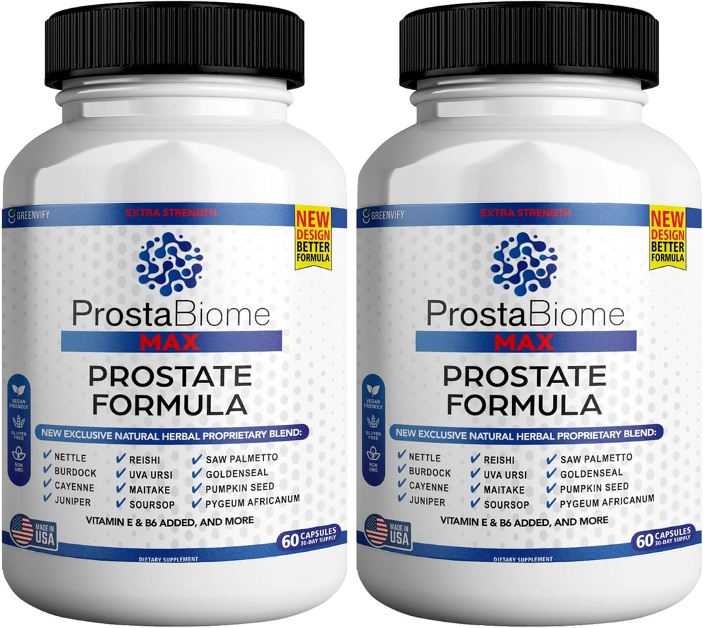 ProstaBiome Max 前列腺支持公式,天然草药与Saw Palmetto混合,60 Capsules, 30日供应(2)