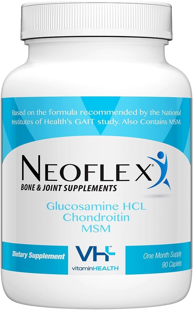 Neoflex Bone & Joint Health Supplement, MSM, Glucosamine, & Chondroitin 三重强力公式,90 卡普莱特