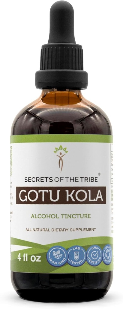 Gotu Kola Tincture酒液提取部落的秘密,Gotu Kola (Centella Asitica) 干草(4 FL OZ)