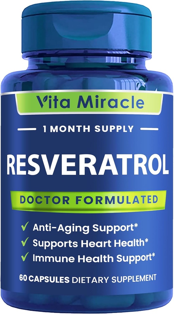 Reveratrol 补充 1200mg 高概率 - 有机转录Resveratrol,增强细胞和认知健康补充剂的吸收能力 - 非转基因生物比较 1200毫克到500毫克或1000毫克