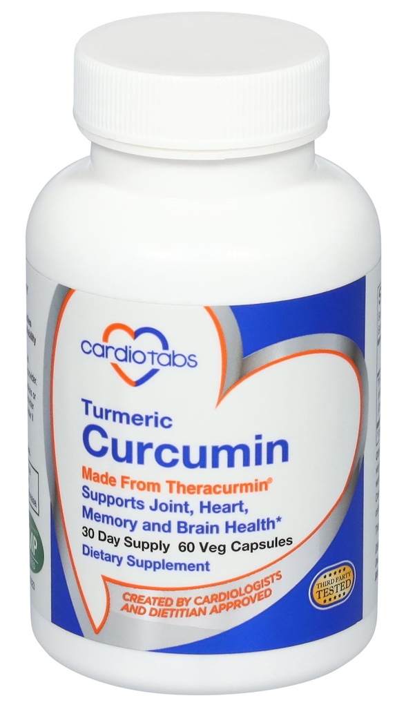 Turmeric Crucumin - 联合、心脏、记忆和大脑补充剂,600毫克Terracurmin、高吸附性Crucumin补充剂、60蔬菜Crucumin和Turmeric Capsules,30天供应
