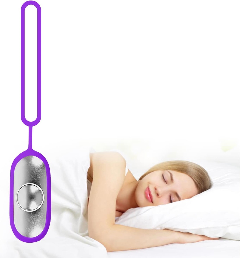 睡眠援助设备,手持的带有微流脉冲睡眠辅助技术的睡眠援助工具,以提高睡眠质量,紫色
