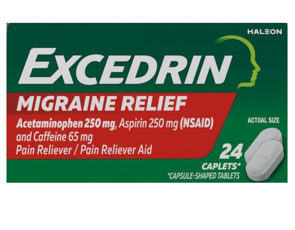 Excedrin Migraine 疼痛 救赎 24 ea
