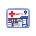 BAND-AID Brand 旅行准备手提式急救箱,用于轻伤护理,适合家庭、汽车、旅行、露营和户外急救箱,80件
