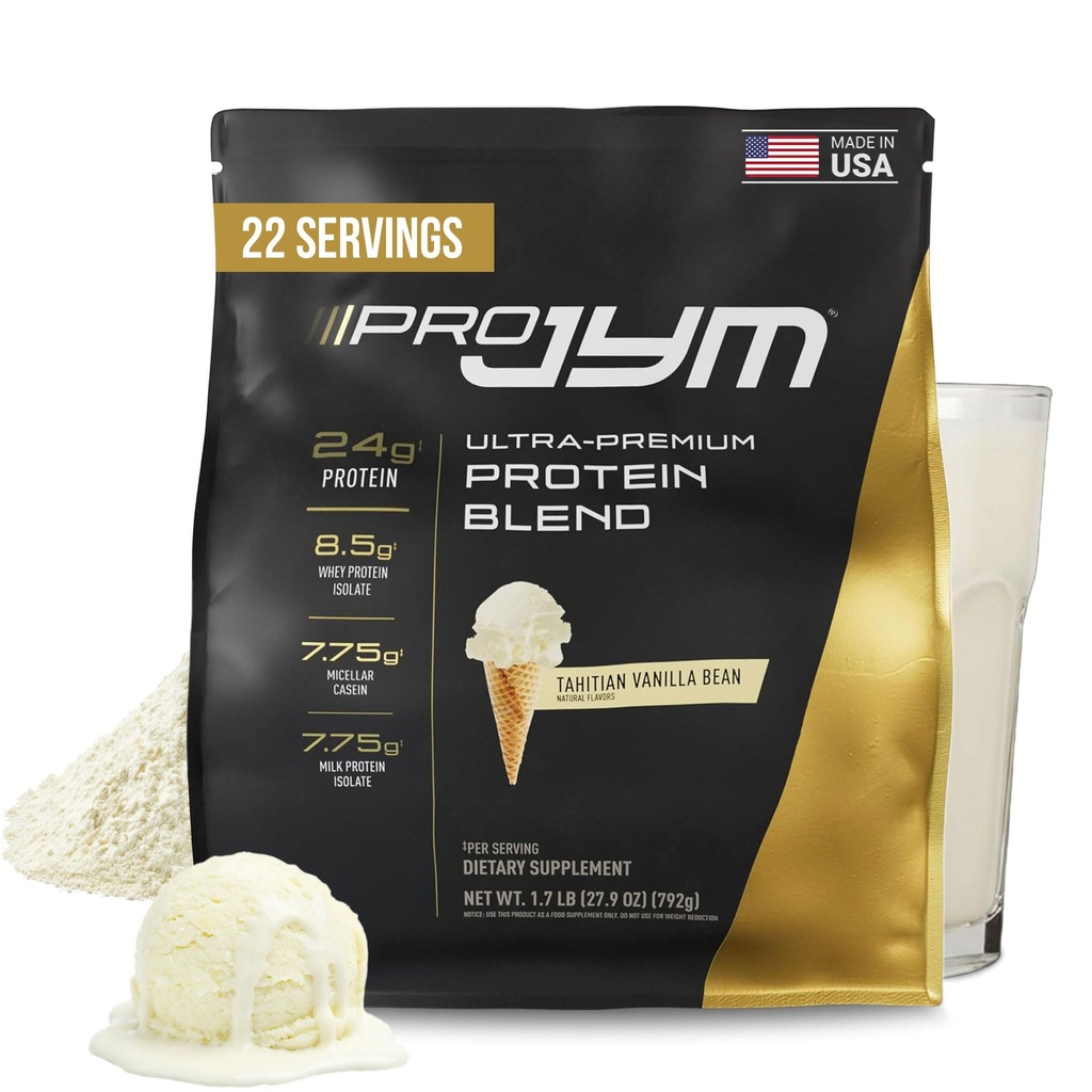 JYM 补充科学 Pro JYM Tahitian 香草蛋白粉 - Whey 蛋白质溶液, Casein, & Milk 蛋白质, Lean Muscle Building for Men & Women, 22 services