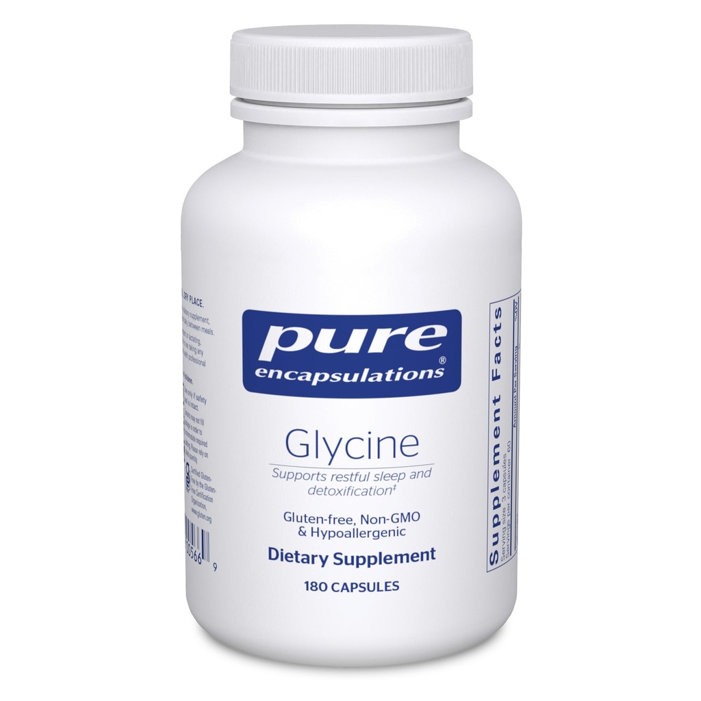 纯封装 Glycine - 支持休眠和Liver Detox * - liver 补充 - Vegan & Gluten - Free - 180 封装
