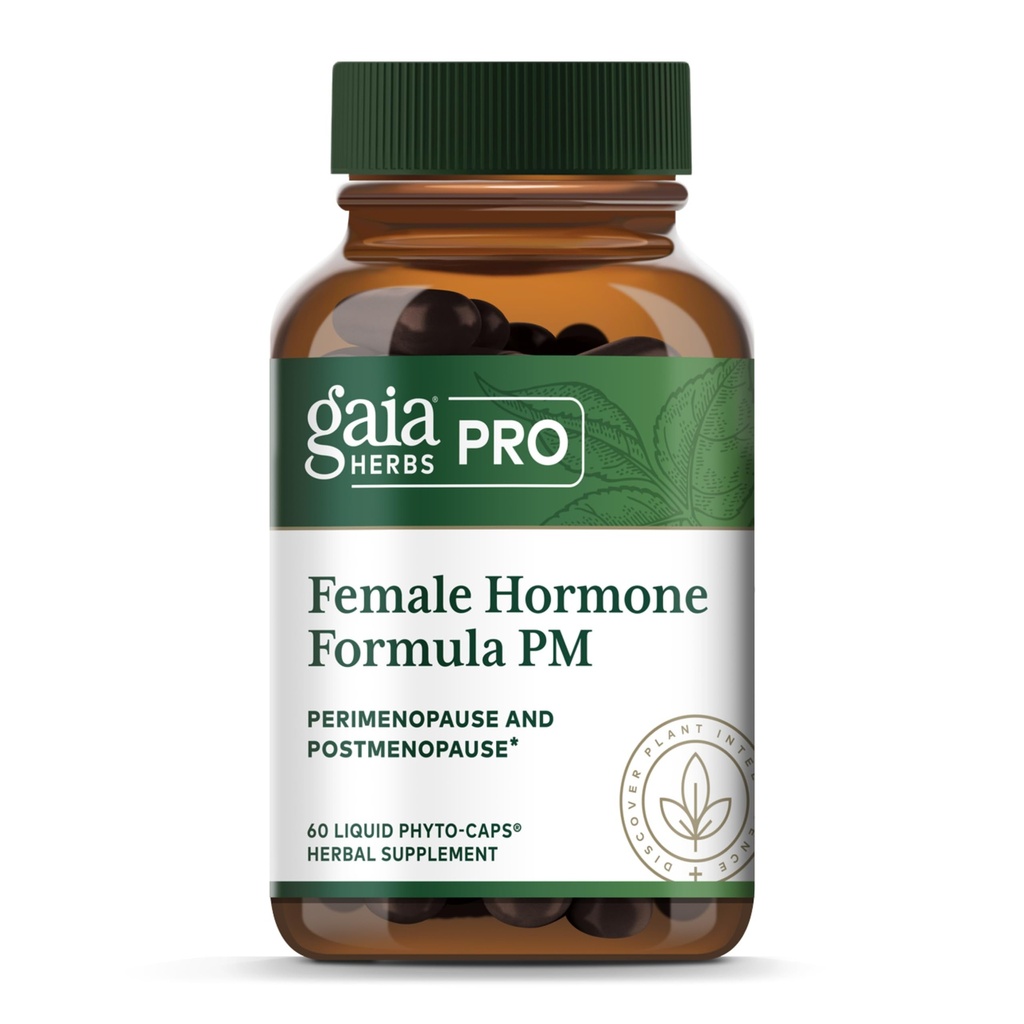 Gaia Herbs Pro Federal Hormone Formula PM - 更年期和睡眠支持的妇女健康补编 - Black Cohosh & St. John's Wort - Vegan, Soy-free & Gluten-free - 60 Liquid Phyto-Caps (30名服务员)