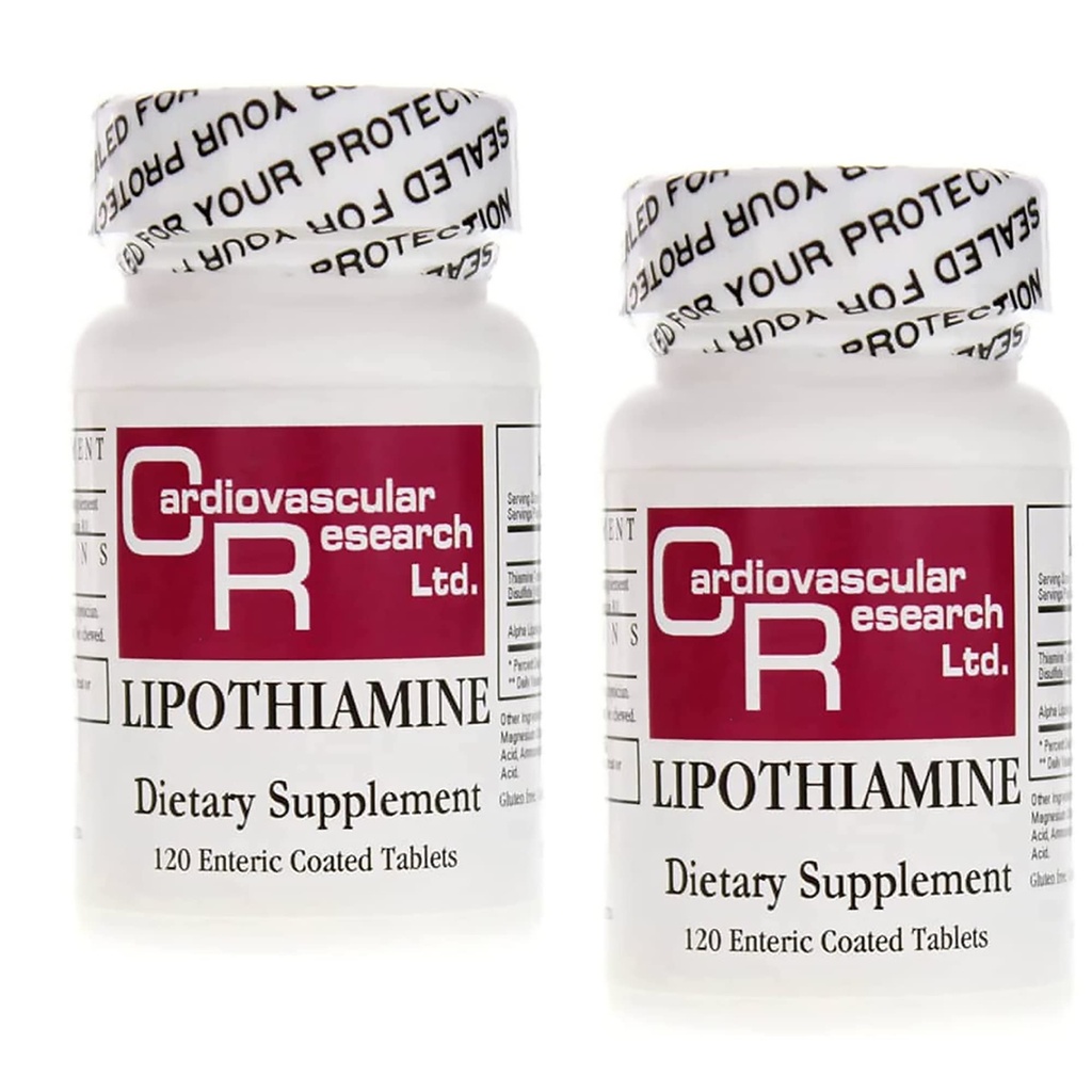 心血管研究 Lipotiamine B 补充 240 片 - 维生素 B1 现在用α Lipoic酸 - 2 X 120 计数