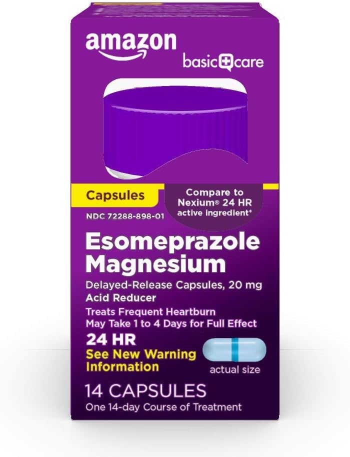 基本护理-Someprazole 镁延迟释放 Capsules, 20毫克, 减酸剂, 14 计数