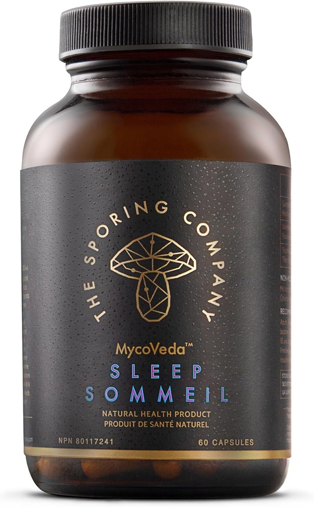 睡眠 - 与Reishi,Valerian Root,和Skullcap & 管理长期睡眠周期的自然睡眠补充 - 60 Capsules