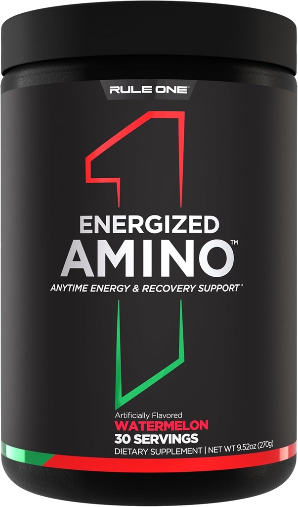 规则1 能量化的氨基 - 与BCAAs、Glutamine、Citrulline、Beta Alanine和来自绿色咖啡和茶叶提取物的咖啡因(30名服务员、西瓜)的能源和恢复支持