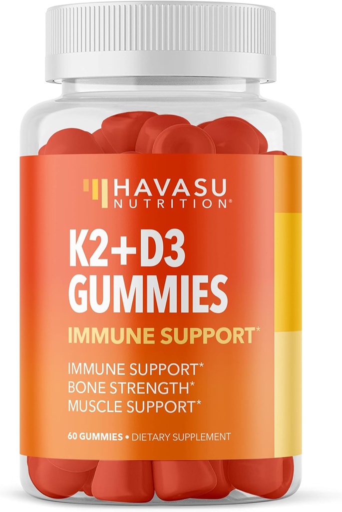 哈瓦苏营养 维生素 D3 K2 Gummys, Raspberry, 60cmt