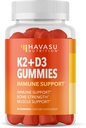 哈瓦苏营养 维生素 D3 K2 Gummys, Raspberry, 60cmt