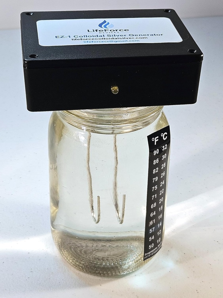 EZ-1 Deluxe Colloid 发电机包(10 Gauge Silver Wires) - 16分钟制成32 oz