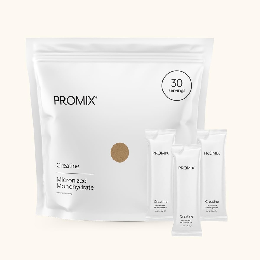 ProMix 营养 Creatine 单水合物旅行包,5g 微量化的男女清洁Creatine,支持肌肉生长和复苏,Vegan-30服务