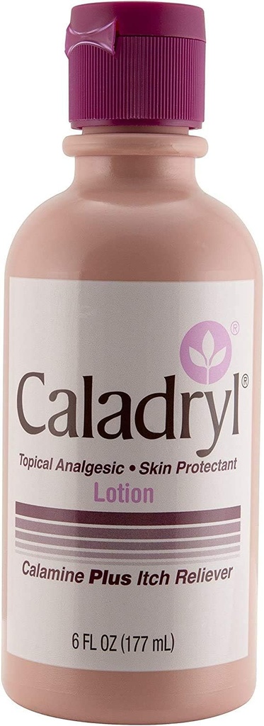 Caladryl Pink Calamine 皮肤保护剂加防痒剂,6 Ounce瓶(2包(6.0 Ounce))