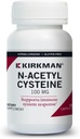 Kirkman N-Acetyl Cysteine 100 mg - 假过敏反应 → NAC → 100 Vegetarian Capsules → Gluten and Casein Free → 抗氧化剂 → 支持免疫系统反应.