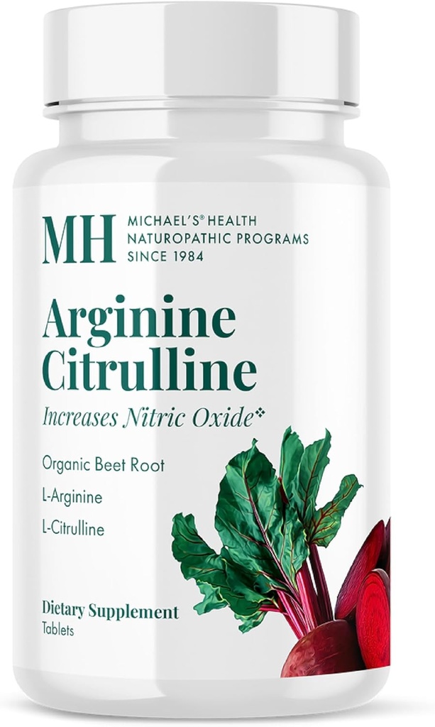MICHAEL的Naturopathic保健方案 Arginine Citrulline - 90块药片 - 增加硝酸盐 - 有机甜菜根 - 30枚