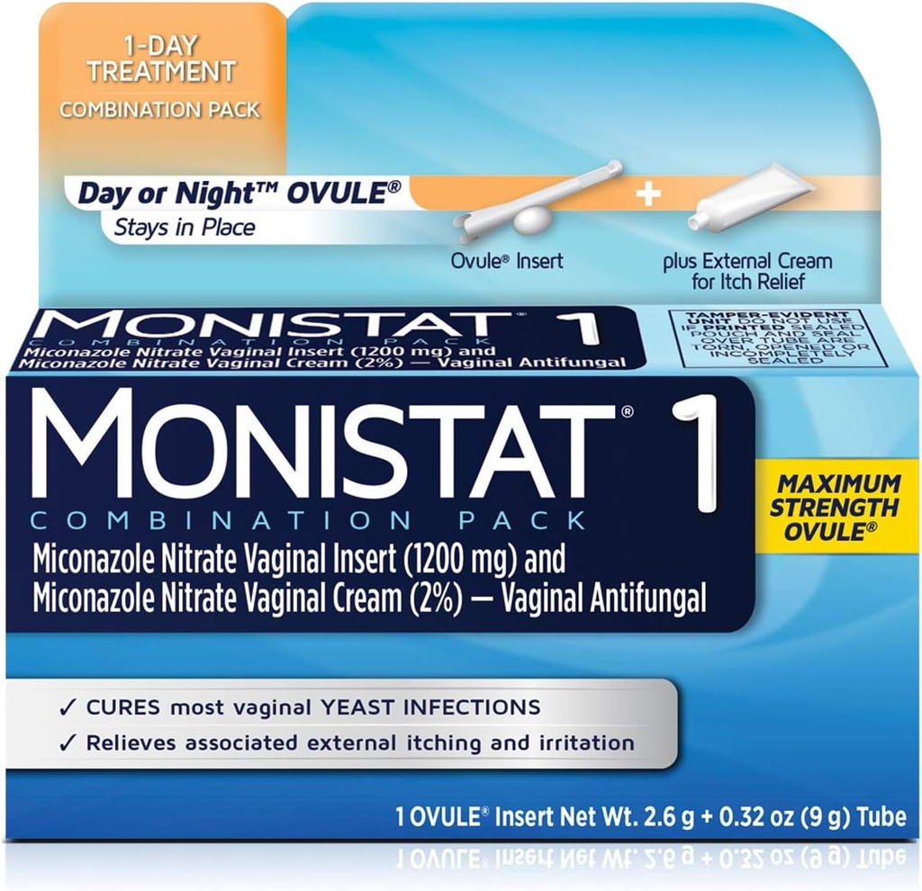 MONISTAT 1-Dose Yeast 感染治疗, 1 Ovule 插入和外部痒