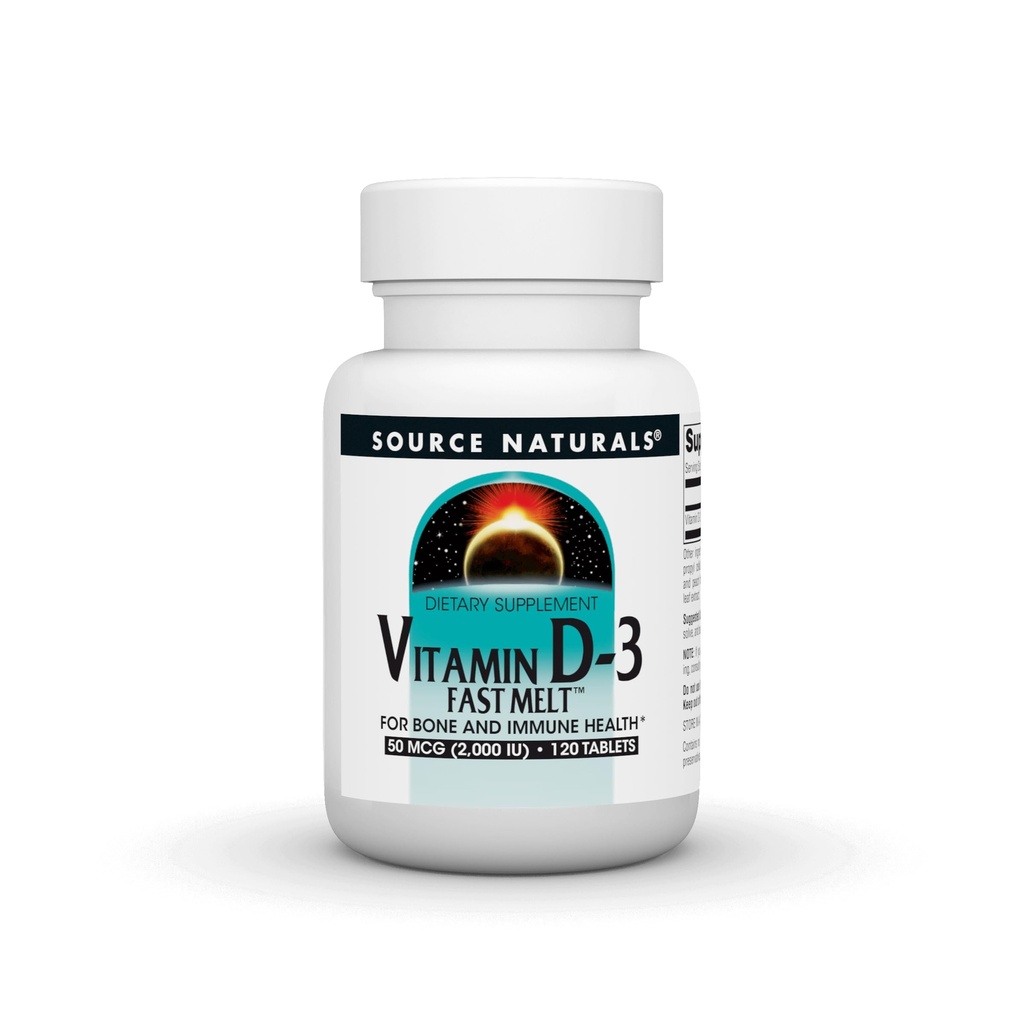 来源:天然维生素D-3快熔,支持骨骼和免疫健康* - 黑樱桃 Flavor - 120 快熔片