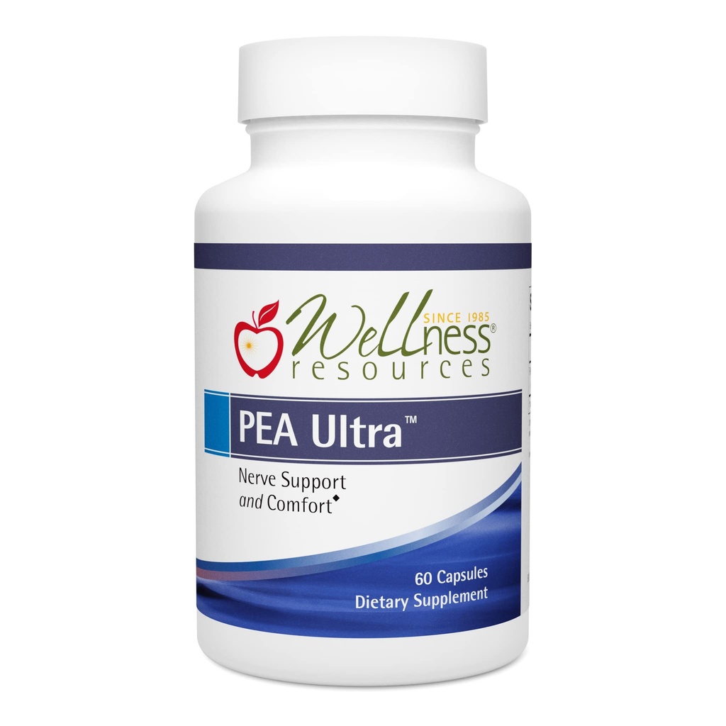 健康资源 Pea Ultra 与Levagen+ 高吸收性 Pea 小痛补充,联合健康,睡眠支持,脑健康与应激支持 - Palmitoyl乙醇酰胺 300mg, 60 Capsules