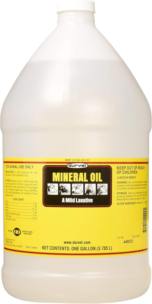 Durvet, Mild Laxative矿物石油, 1Gallon/3.785L