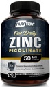 NutriFlair Zinc Picolinate 50mg, 120 Capsules - 最大吸收锌补充剂 - Immune System 助推剂,豁免防御剂,强效非GMO抗氧化剂 - 与葡萄糖,Citrate, Oxide 相比