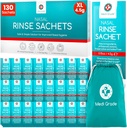 Medi grade Sinus Rinse Packets – 130 x Salt Packets 的鼻鼻鼻鼻鼻咽基本材料包和方便的存储袋 - 在家里或用我们的Neti Pot Salt Packets 享受无力的鼻鼻水灌溉