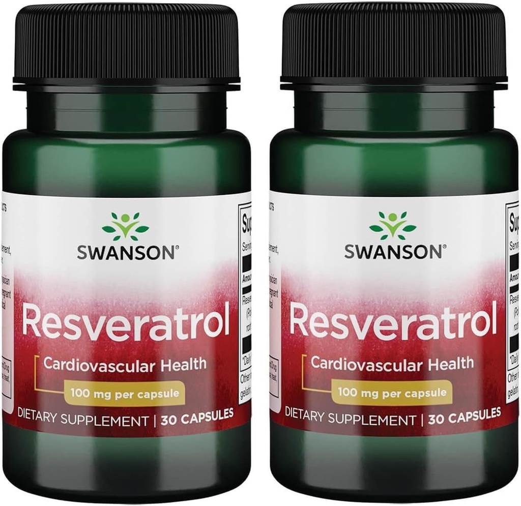 Swanson Resveratrol 100 100 毫克 30 卡普尔(2包)