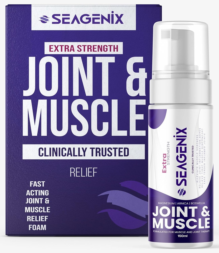 超强肌肉+联合泡沫 - 镁 | Boswellia | Arnica → 公式 - 联合和肌肉救济 - 易感炎性关节和肌肉 - 全天然 - 联合和肌肉救济