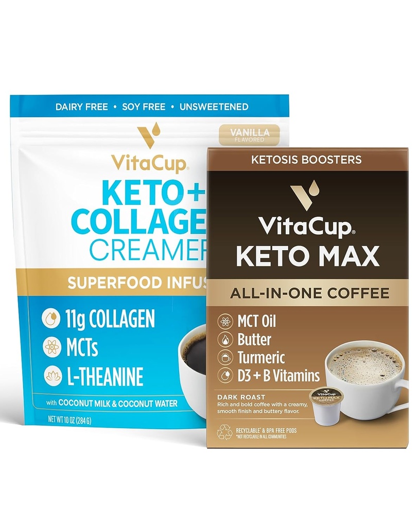 VitaCup Keto Max Coffee Pods 18ct & Keto Creamer 10oz (18ct) (18ct) (18ct) (18ct) (18ct) (18ct) (18ct) (18ct) (18ct) (18ct) (18c) (10oz) (18creamer) (10oz)