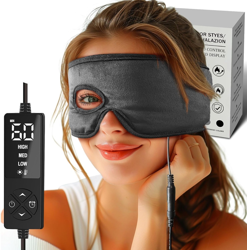 Stye眼部治疗热眼罩 - Eye Stye 移除器, 热压缩眼部, Moist热眼压缩 Stye 和 Blephharitis 救治器, Eye Heating Pad for Chalazion 治疗器