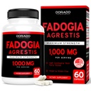 Fadogia Agrestis 提取 1000 mg / service - [最大强度] - 强度,驱动力,运动性能,肌肉质量 - 第三方测试 - 零填充器 - Gluten Free, 非GMO, Vegan Capsules