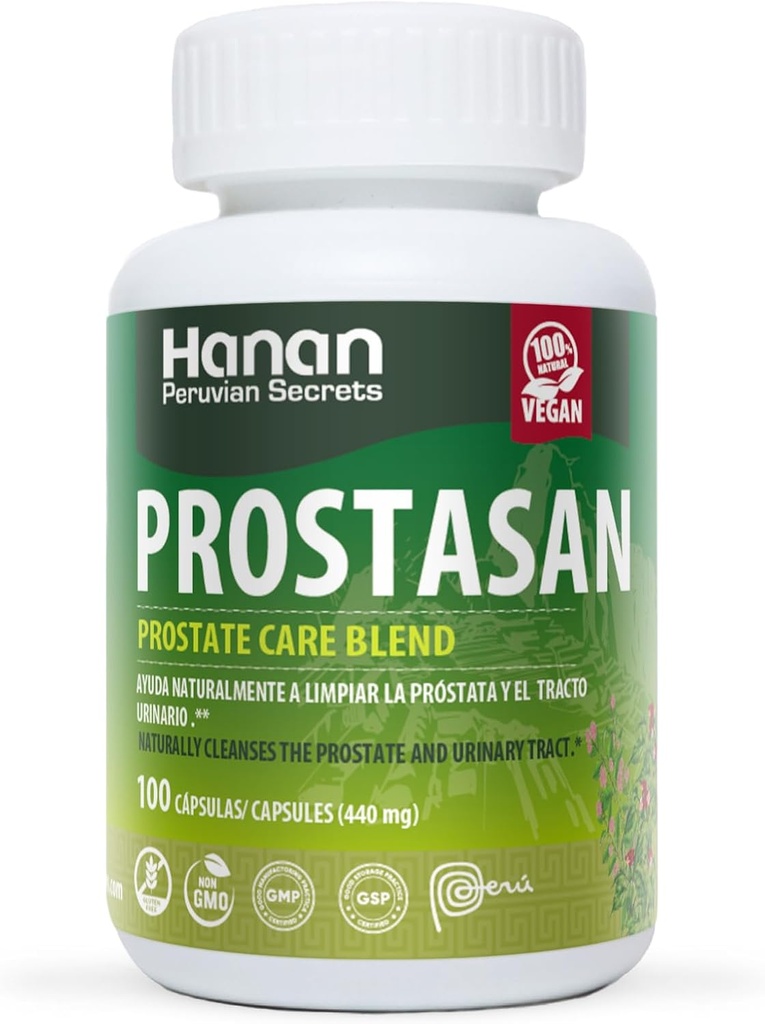 Hanan Prostasan 前列腺护理 混合100 Capsules 在清洁前列腺和尿道的天然援助