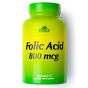 ALFA VITAMINS Folic Acid 800 mcg 产前补充,支持心血管健康,身体和脑功能,红血细胞形成和健康胎儿发育,饮食补充,100平板