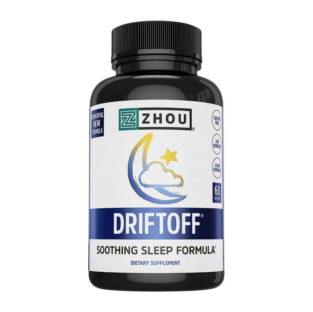 周德里夫特夫 - 自然启迪睡眠援助, Valerian Root & Melatonin for Sleep for Men & Women, Calm Sleeping Supplement for Adults with Gaba & Chamomile to Relax - 60 Veggie Capsules (中文(简体) ).