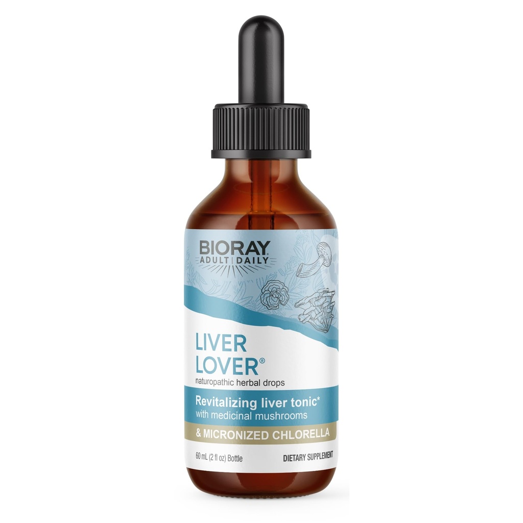 BIORAY Daily Liver Lover - 2 fl oz - 支持liver & Adrenals - 非GMO, Vegan, Gluten Free (英语).