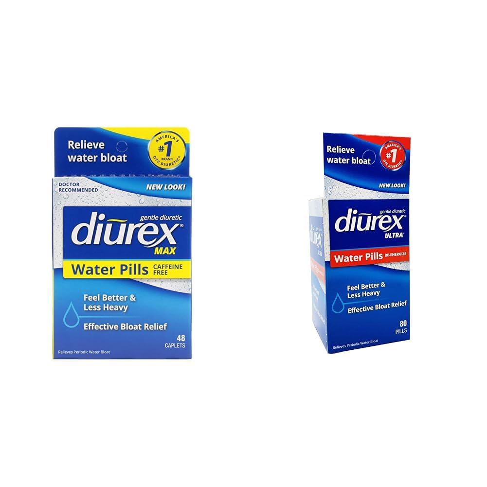 Diurex Max - 最大强度咖啡因无二尿素水药丸 - 感觉更好和减轻重度 & 超重度再增能水药丸 - 重度再增水药丸 - 感觉更好和减轻重度 - 80个计数