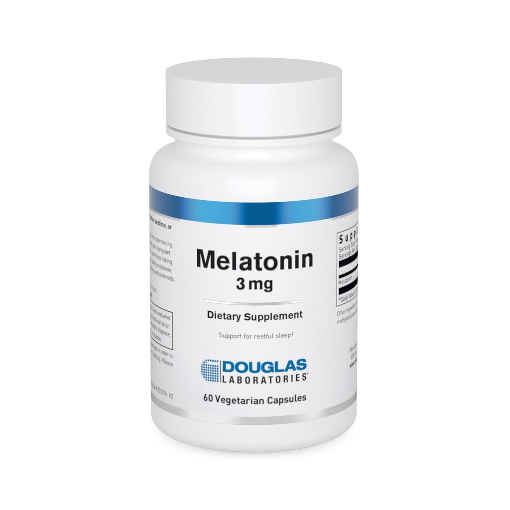 道格拉斯实验室 Melatonin 3 mg → 支持睡眠/怀克循环 → 60 Capsules