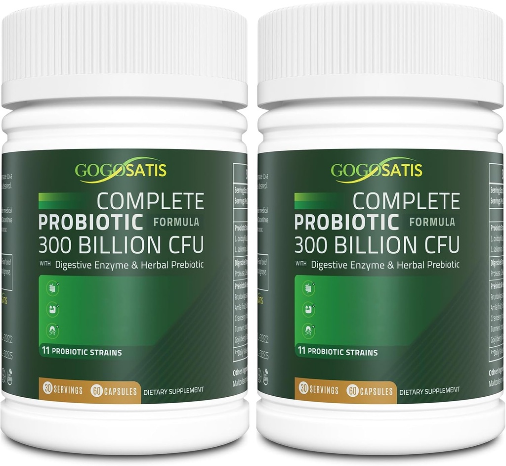 妇女和男子的抗生素,300亿CFU 11 Strains,Acidophilus Probiotic 补充有机草药和消化酶